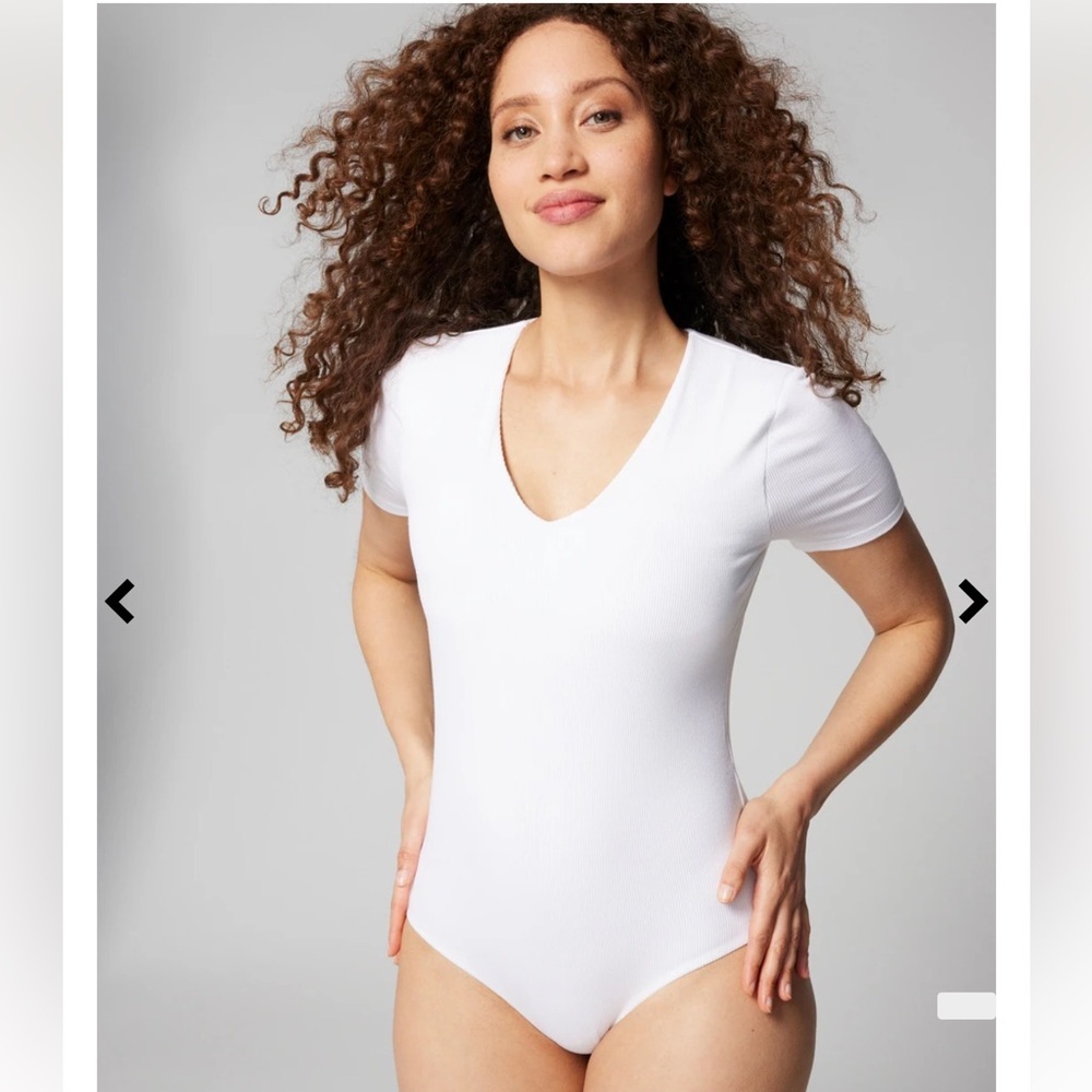 Soma Short Sleeve Ribbed Body Suit - Brand New